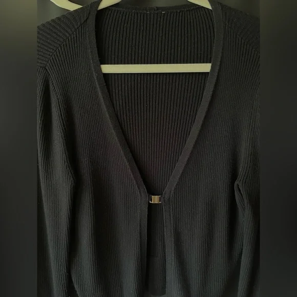 ALO Yoga Black Ribbed Cardigan - Picture 6 of 13